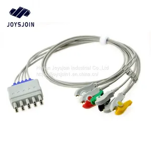 HP VM6 ECG EKG Cabe With 5 Lead Wires Brabber thumbnail-1