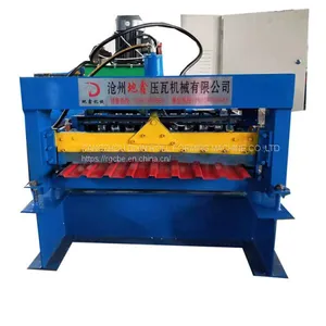 Building Material Trapezoidal Metal Roof Sheet Roll Forming Machine thumbnail-1