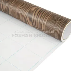 Waterproof Embossed Matte Wood Texture Self Adhesive Vinyl PVC Film for Furniture Covering thumbnail-1