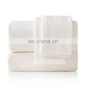 New Luxury Customized Super Soft Fluffy White 100% Microfiber Home Bed Sheet For Sale thumbnail-5