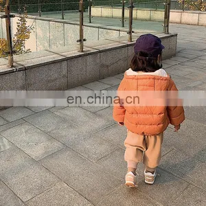 3646/Hot Wholesale Thick Kids Winter Hooded Down Coat High Quality Solid Color Girls Fashion Down Jacket thumbnail-4
