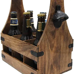 6-Pack Beer Carrier With Metal Bottle Opener thumbnail-2