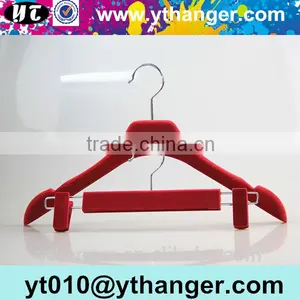 YY0466 Your Own Brand Clothing Velvet Hanger Color Velvet Dress Hanger With Clips thumbnail-5