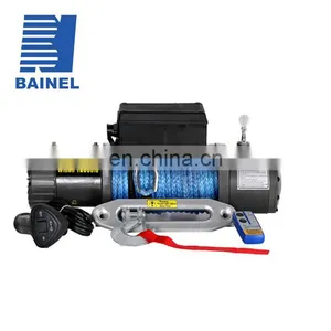 12000lbs Electric Winch 12V 4WD Winch Water Resistant Synthetic Rope Heavy Duty Remote thumbnail-1