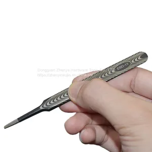 Precision Stainless Steel Hard Anti-static Tweezers Bird's Nest Hair Picking Clip Maintenance Tweezers Pointed Elbow With Texture ESD-13 Tweezers thumbnail-3