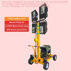 Trolley Lighting Tower LED Mobile Lamp Telescopic Light Towers thumbnail-3
