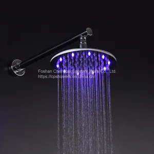 Shower Set With 12inch Round Shower Head Showr Arm 304 Stainless Steel LED Showerhead thumbnail-2