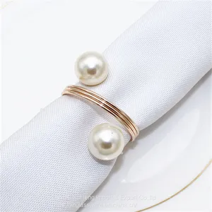 Elegant Pearl Napkin Ring Wedding Dinner Table Accessories Decoration thumbnail-4