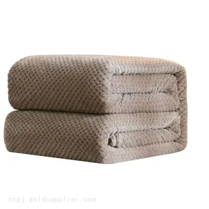 Flannel Fleece Jacquard Bed Fleece Blanket – Premium Double-Sided Luxury With Intricate Jacquard Weaving for Unmatched Bedroom Elegance thumbnail-2