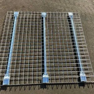 Hot Dip Steel Storage Warehouse Galvanized Metal Waterfall Wire Pallet Rack Welded Mesh Flared Decking Railing Pallet For Sale thumbnail-5