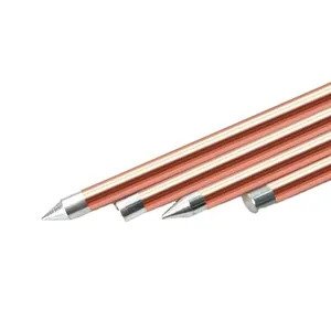 C11000 ETP Copper Ground Rod 25.4mm Diameter Heavy Duty Grounding Electrode thumbnail-1