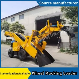 Mini Compact Wheel Mucking Loader Low Body Narrow Tunnel Rock Mucking Machine For Small Mine thumbnail-5