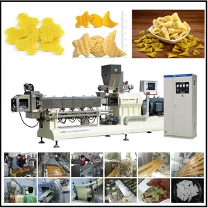 Twin Screw Extruder Bagles Snack Machine/snack Cracker Screw Extruder/Fried Corn Chips Production Line Made in China thumbnail-5