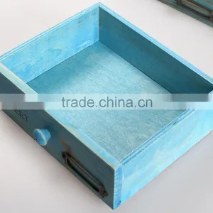 4-drawer Wood Cabinet Handcrafted Desk Organizer Storage Box Craft Furniture thumbnail-2
