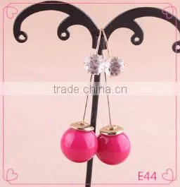 Promotional Fashion New Teardrop Beads Pendant Womens Hoop Earrings thumbnail-1
