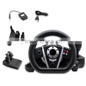 Factory Directly Video Games Accessories for Xbox One / PS3 / PS2 / PC Computer Racing Game USB Steering Wheel Quality Choice thumbnail-6