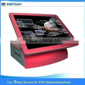 DTK-POS1578 Red Color OEM Accepted 15 Inch LED Touch POS System thumbnail-1