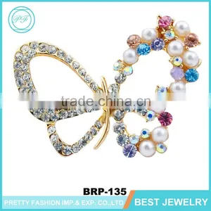 Latest Luxury Style Rhinestone Butterfly Brooch For Clothes Decoration thumbnail-1