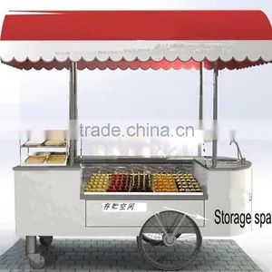 Outdoor Mobile Fast Food Kiosk /Crepe Cart ,Hot Dog Cart/Coffee Cart, Ice Cream Cart thumbnail-1