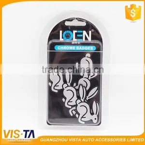 Fashion Various Color Multifunctional Three Rabbit Badges Car Decoration Safety Waning Car Sign thumbnail-5