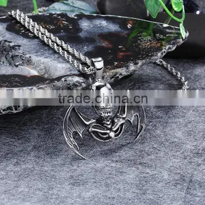 Factory Price Custom Jewelry Hip Hop Men Pendant With Wings Unique Design Skull Stainless Steel Pendant Supplier's Choice thumbnail-4