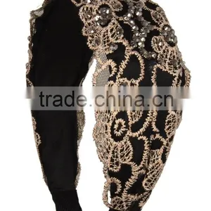Crochet Floral Lace With Stone Hairband/Heanband thumbnail-1