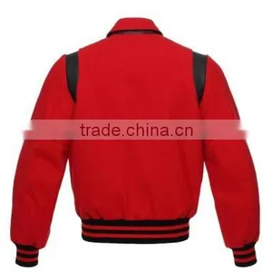 Wholesale Quality College Varsity Baseball Jackets With Folded Collar thumbnail-3