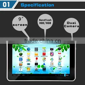 4gb Ram Tablet 9inch Dual Sim Card Con Batteria a Lunga Durata thumbnail-1