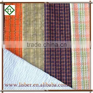 Drapery Soft Plaid Yarn Dyed 100% Cotton Seersucker Fabric thumbnail-1