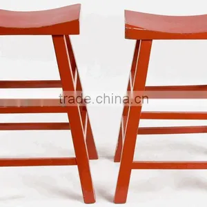 Chinese Antique Wooden Bar Stool thumbnail-1