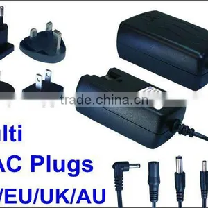 UL/CE/GS/BS/SAA/PSE 12V Interchangeable Plug Adapters thumbnail-1