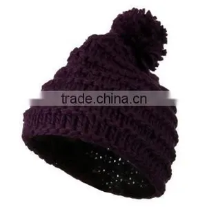 Knit Hat With Ball Top for Men thumbnail-4