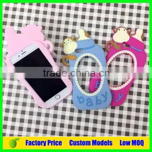 Monkey Baby Feeder Custom Silicone Mobile 3d Phone Case for Iphone 6 6plus Cell Phone Back Cover Case thumbnail-1