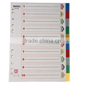 Wholesale A4 10 and 12 Pages PP Index Divider, Office Stationery 11 Hole Loose-leaf File thumbnail-6