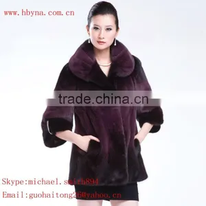 Space Dyed Mink Fur Coat thumbnail-1