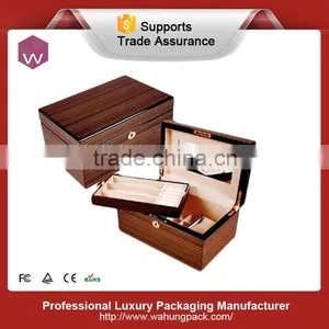 Superior Handcrafted Wood Veneer Storage Jewelry Box thumbnail-2