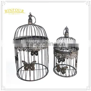 Garden Decorative Welding S/2 Round Birdcage thumbnail-2