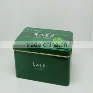 Green Rectangle Tea Tin Box Wholesale thumbnail-1