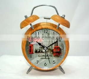 Hot Sale New Technology Wooden Accessories 2016 London Analogue Timeclocks for Home Deco,promotional Alarm Clock/ thumbnail-1