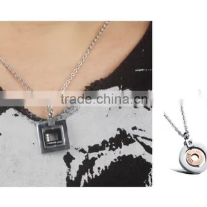 Fashion Jewelry 2016 316L Stainless Steel Square Forever Love Necklace for Men thumbnail-5