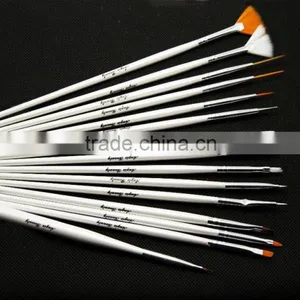 3 Colors Nail Art 15 Pcs Gel Design Pen Painting Brush Set Draw Flowers Dot Tips thumbnail-3