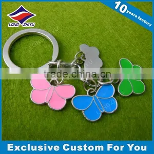 Key Chain Butterfly Color Enamel Custom Shape Keyholder thumbnail-1