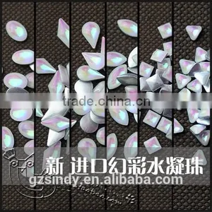 3d Nail Art Decoration Flat Back Square Resin Opal Stone ZX:SZ572 Quality Choice thumbnail-1