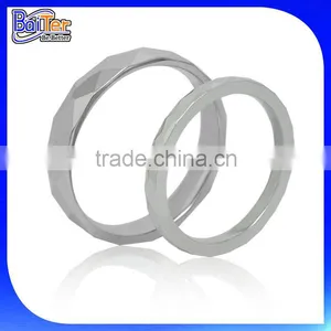 High Polished Stainless Steel Gold Couple Ring Without Stone thumbnail-2