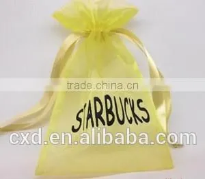 Gold Custom Pure Silk Organza Bags/pouch for Necklace thumbnail-6