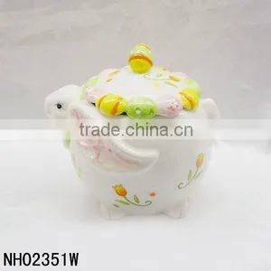 Easter Rabbit Ceramic Cute Storage Boxes thumbnail-1