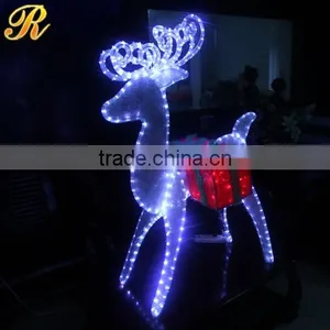 Modern White Led Lighted Outdoor Christmas Animal Sculpture thumbnail-1