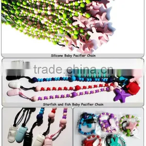 China Wholesale Newborn Silicone Pacifier Clip for Baby thumbnail-4