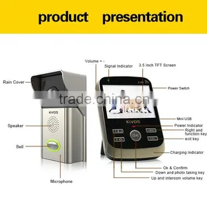 Digital Waterproof 300meters Wireless Video Door Phone Kit thumbnail-1
