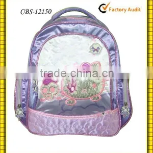 2015 Hello Kitty Purple Designed Shool Backpack thumbnail-1